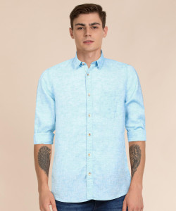 pepe jeans men regular fit solid casual shirt