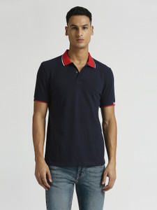 Pepe Jeans Solid Men Polo Neck Blue