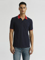 Pepe Jeans Solid Men Polo Neck Blue