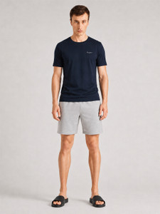 Pepe Jeans Solid Men Round Neck Blue