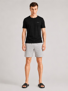 Pepe Jeans Solid Men Round Neck Black