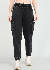 Pepe Jeans Solid Women Black Track Pants