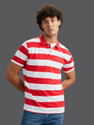 Pepe Jeans Striped Men Polo Neck White