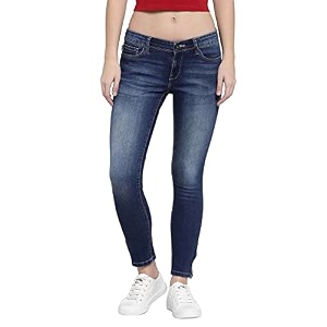 Pepe Jeans Womens Mid Rise Skinny Jeans