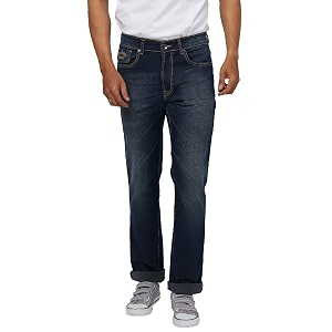 Pepe Mens 5 Pocket Whiskered Effect Jeans