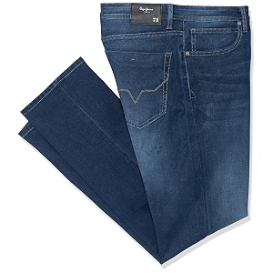 Pepe Mens 5 Pocket Whiskered Effect Jeans
