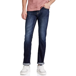 Pepe Mens 5 Pocket Whiskered Effect Jeans