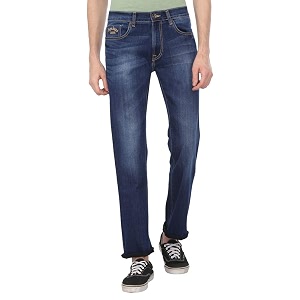 Pepe Mens 5 Pocket Whiskered Effect Jeans