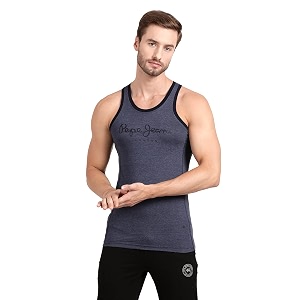 pepe mens round neck graphic print vest