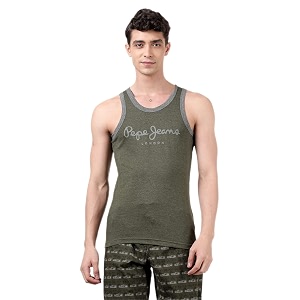 pepe mens round neck graphic print vest