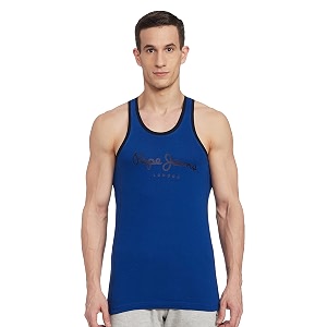 pepe mens round neck graphic print vest