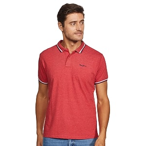 Pepe Mens Slub Polo T-Shirt