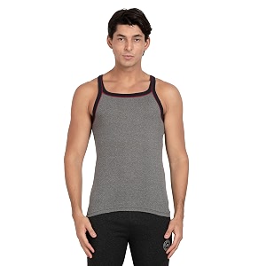 Pepe Mens Square Neck Solid Vest