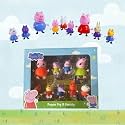 Peppa Pig Figure Set of 9 Pieces | Pretend Play Toy Set with Peppa, George, Mummy Pig, Daddy Pig & Friends | Poseable Family & Friends Action Figures for Kids, Boys & Girls |