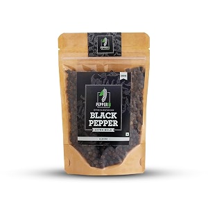 pepperin black peppercorns whole extra bold  100 natural sabut kali mirch  100 chemical-free  wayanad origin - 250gm