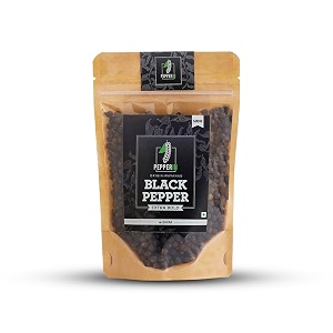 pepperin black peppercorns whole extra bold  100 natural sabut kali mirch  100 chemical-free  wayanad origin - 500gm