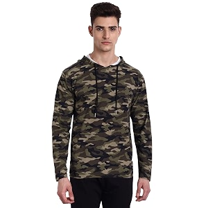 Peppyzone Mens Camouflage Regular Fit T-Shirt