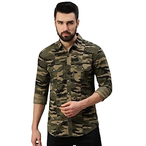Peppyzone Mens Regular Fit Cargo Shirt