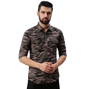 Peppyzone Mens Regular Fit Cargo Shirt