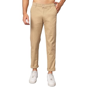 Peppyzone Mens Straight Casual Pants