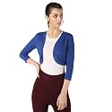 PepTrends Solid Cotton Knitted Short Shrug with