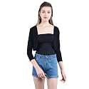 PepTrends Women39s Knitted Open Neck Three Fourth