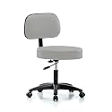 Perch Basic Exam Stool, Casters, 18.5-24", Grey