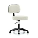 Perch Basic Exam Stool, Casters, 18.5-24", Off-White