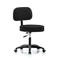 Perch Basic Exam Stool, Casters, 18.5-24", Black Vinyl
