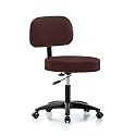 Perch Basic Exam Stool, Casters, 18.5-24", Burgundy Vinyl