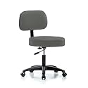 Perch Basic Exam Stool, Casters, 18.5-24", Charcoal