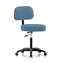 Perch Basic Exam Stool, Casters, 21-28.5", Colonial Blue