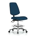 Perch ESD Chair, Large Back &amp; Foot Ring, Glides, 21.5-29", Royal Blue