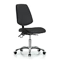 Perch ESD Chair with Large Back, Glides, 21.5-29", Black