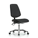 Perch ESD Chair with Large Back, Glides, 19-24", Black