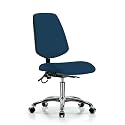 Perch ESD Chair with Large Back, Glides, 19-24", Royal Blue