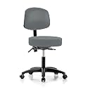 Perch Exam Stool, Casters, 18-23", Cinder