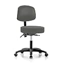 Perch Exam Stool, Casters, 18-23", Charcoal