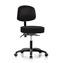 Perch Exam Stool, Casters, 18.5-24", Black