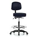 Perch Exam Stool with Foot Ring, Casters, 25-35", Imperial
