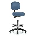 Perch Exam Stool with Foot Ring, Casters, 25-35", Newport Fabric