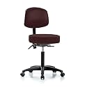 Perch Exam Stool, Casters, 20.75-28.75", Burgundy Fabric