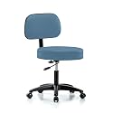 Perch Basic Exam Stool, Casters, 18.5-24", Colonial Blue
