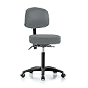 Perch Exam Stool, Casters, 20.75-28.75", Cinder