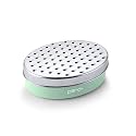 Perch Stainless Steel Multi-Purpose Grater with Container - Sea Green | Grater with Storage Box | Easy to Use & Clean | Durable Kitchen Tool
