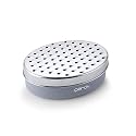 Perch Stainless Steel Multi-Purpose Grater with Container - Grey | Grater with Storage Box | Easy to Use & Clean | Durable Kitchen Tool