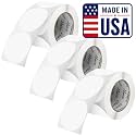 Perco Clear Perforated Round Circle Dot Sticker 3-Inch Labels - 3 Rolls, 1,500 Stickers - Strong Adhesion for Product Information Overlays, Display Cases, Window Decals &amp; Clear Packaging - Made in USA