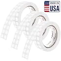 Perco Clear Perforated Round Circle Dot Sticker 1/2-Inch Labels — 3 Rolls, 9,000 Stickers—Invitations, Packaging for Invisible Sealing, Barcode Overlay &amp; Discreet Labeling, Strong Adhesive—USA Made