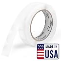 Perco Clear Round Circle Dot Sticker 1-Inch Labels with Easy-Tear Perforation, 1,000 Stickers per Roll - Transparent for Barcode Overlay, Clean Labeling &amp; Protection, Strong Adhesive - Made in USA