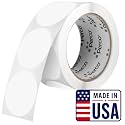 Perco Clear Round Circle Dot Sticker 2-Inch Labels with Perforation for Easy Tear-Off, 500 Stickers per Roll - Barcode Protection, Product Information Overlays, and Clear Packaging - Made in USA